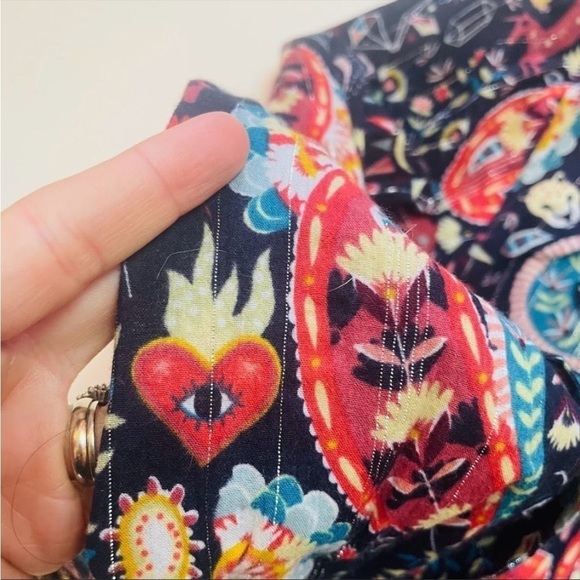 NWT Ann Taylor LOFT Dress Enchanted Forest Magical Evil Eye Unicorn Mystical Med - Picture 10 of 16